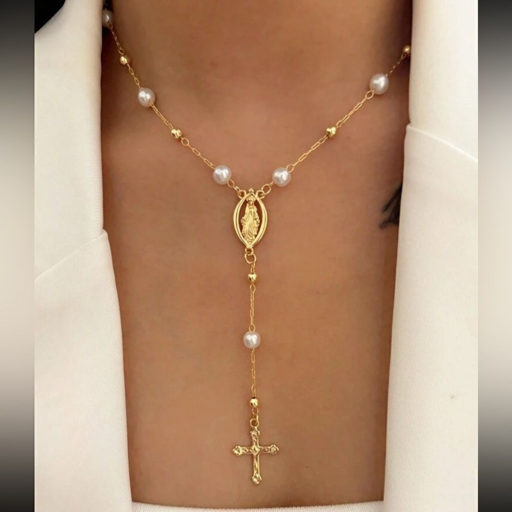Bohemian cross necklace N715